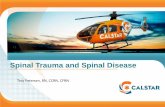 Spinal Trauma and Spinal Disease - REACH Air Medical Services · Objectives •Review spinal anatomy and physiology •Discuss spinal cord injuries and management •Delineate between