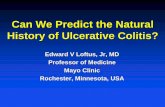 Can We Predict the Natural History of Ulcerative Colitis? · Can We Predict the Natural History of Ulcerative Colitis? Edward V Loftus, Jr, MD Professor of Medicine Mayo Clinic Rochester,