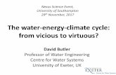 The water-energy-climate cycle: from vicious to … Butler Professor of Water Engineering Centre for Water Systems University of Exeter, UK The water-energy-climate cycle: from vicious