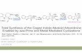 Total Synthesis of the Caged Indole Alkaloid Arboridinine ...ccc.chem.pitt.edu/wipf/Current Literature/Liming_15.pdf · Total Synthesis of the Caged Indole Alkaloid Arboridinine Enabled