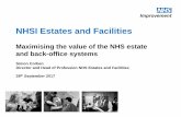 NHSI Estates and Facilities - King's Fund Estates and Facilities Maximising the value of the NHS estate and back-office systems Simon Corben Director and Head of Profession NHS Estates