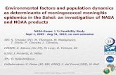 Environmental factors and population dynamics as ... · Meningococcal Meningitis –a few facts •Bacterial meningitis •Human to human transmitted •High rate of asymptomatic