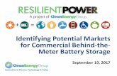 Identifying Potential Markets for Commercial Behind-the ... · 19.09.2017 · Identifying Potential Markets for Commercial Behind-the-Meter Battery Storage September 19, 2017. Housekeeping