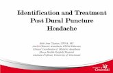 Identification and Treatment Post Dural Puncture Headache · Identification and Treatment Post Dural Puncture Headache Beth Ann Clayton, CRNA, MS ... – Preeclampsia/eclampsia n=23