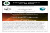 INTERNATIONAL CONFERENCE ~ CALL FOR PAPERS documents... · Organizations in Conflict Resolution; Resp ect for Human Rights and Multiculturalism and Diversity, Conflict Mapping & Early