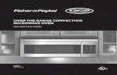 OVER THE RANGE cONVEcTiON MicROWAVE OVEN · Thank you for selecting this Over the Range Convection Microwave Oven. Because of this appliance’s Because of this appliance’s unique