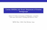 Cartan MASAs and Exact Sequences of Inverse Semigroupsadonsig1/NIFAS/1410-Fuller.pdf · Cartan MASAs and Exact Sequences of Inverse Semigroups ... NIFAS Nov. 2014, Des Moines, Iowa.