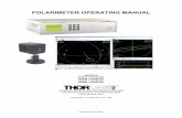POLARIMETER OPERATING MANUAL - SDI Home 2 - Installing and Configuring the Polarimeter Software 2.1 Installation Place the provided CD-ROM into your PC’s CD-ROM drive. Open the Windows