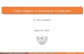 Triple Integrals in Rectangular Coordinatessam.nitk.ac.in/sites/all/Engineering Mathematics-2/Lecture_notes/Triple Integrals in... · Triple Integrals in Rectangular Coordinates -