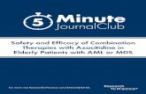 Safety and Efﬁcacy of Combination Therapies with ... · Safety and Efﬁcacy of Combination Therapies with Azacitidine in Elderly Patients with AML or MDS ... Acute myeloid leukemia