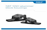 SKF SNH plummer block housings · SKF SNH plummer block housings Bearing types • Self-aligning ball bearings • Spherical roller bearings Bearing dimension series • 02, 03, 22,