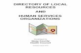 DIRECTORY OF LOCAL RESOURCES AND HUMAN … · DIRECTORY OF LOCAL RESOURCES AND HUMAN SERVICES ORGANIZATIONS Developed by Quay County Health Council Updated August 2018