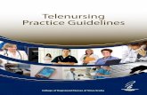 Telenursing Practice Guidelines - telemedecine-360.com fileTelenursing is a component of telehealth that occurs when nurses meet the health needs of clients, using information, communication