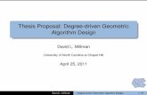 Thesis Proposal: Degree-driven Geometric Algorithm Designdave/mySite/media/presentations/millman_proposal...Thesis Proposal: Degree-driven Geometric Algorithm Design David L. Millman