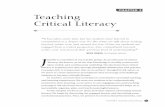 CHAPTER 2 Teaching Critical Literacy - Educational Leader · CHAPTER 2 Teaching Critical Literacy 37 Making reading, writing, speaking, listening, and viewing pleasurable, and providing