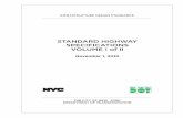 STANDARD HIGHWAY SPECIFICATIONS VOLUME I of II · standard highway specifications volume i of ii november 1, 2010 the city of new york department of transportation ... samples of