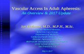 Vascular Access In Adult Apheresis - c.ymcdn.com · Vascular Access in Adult Apheresis Outline • Temporary and tunneled double-lumen central venous catheters (CVCs) - Advantages