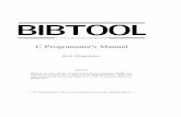 A Tool to Manipulate BibTEX Files - Gerd Neugebauer · A Tool to Manipulate BibTEX Files C Programmer’s Manual Gerd Neugebauer ... In addition the argument lp can point to an integer