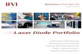 Laser Diode Portfolio - II-VI Incorporated Diode Portfolio Industrial Machining Aerospace & Defense Hair & Wrinkle Removal Data Transmission Gesture Recognition Laser Diodes Readily