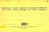 MINOR TANK WATER MANAGEMENT IN THE DRY ZONE OF …dl.nsf.ac.lk/ohs/harti/22939.pdf · Agrarian Research and Training Institute (ARTI) ... 1 « M&P O SlTf X LSnJCS • •o*o*oo»e«o«ooooooao*oo*eo