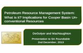 Petroleum Resource Management System: What is it ...energymining.sa.gov.au/__data/assets/pdf_file/0004/265819/1415_H.Nicol.pdf · An analogous reservoir is a commercially-productive