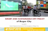 SMART AND SUSTAINABLE CITY POLICY of Bogor City · Biopori and infiltration well development GHG Inventory Supporting in City Development Plan Arrangement Supporting in City Strategic
