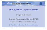 The Aviation Layer of NinJo - ECMWF · The Aviation Layer of NinJo Dr. Björn-R. Beckmann German Meteorological Service (DWD) ... FM, BECMG, TEMPO, PROBxy. ECMWF, 10th Workshop on