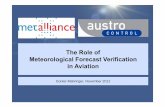 The Role of Meteorological Forecast Verification in Aviation · The Role of Meteorological Forecast Verification in Aviation Günter Mahringer, November 2012. ... TEMPO 07-09 0700