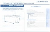 PS99BSP User manual - Hitachihitachi.com.au/documents/product/PS99BSP_manual.pdf · Model PS-99BSP Thank you for purchasing the Hitachi Twin-Tub Washer ... Particular cara is in this