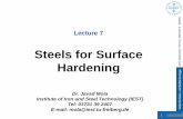 Steels for Surface Hardening - javadmola.files.wordpress.com file15 3 Case/Surface Hardening Methods Layer additions Hardfacing Fusion hardfacing (welded overlay) Thermal spray (bonded