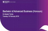 Bachelor of Advanced Business (Honours) · Bachelor of Advanced Business (Hons) Welcome | 19 February 2019. #UQBusiness. ... Accounting. Information System. HR. Tips and Tricks. Mid-Tier