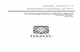 DRAFT — Tekelec EAGLE Integrated Signaling System · features of the EAGLE 5 Integrated Signaling System (ISS). The chapters include descriptions of Provisioning Database Interface