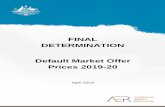 FINAL DETERMINATION Default Market Offer Prices 2019-20 Final Determination - Default Market Offer... · 0 Final Determination – Default Market Offer Prices 2019-20 FINAL DETERMINATION