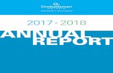 2017 n 2018 AnnuAl RepoRt - ombudsman.on.ca · Office of the Ombudsman of Ontario 1 June 2018 The Speaker Legislative Assembly Province of Ontario Queen’s Park Dear Speaker, I am