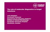 The roleof moleculardiagnosticsin fungal infections - NSMM · The roleof moleculardiagnosticsin fungal infections Lena Klingspor ... Rotor-Gene (Corbett Research) The sensitivity,