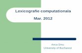 Lexicografie computationala Mar. 2012old.unibuc.ro/prof/dinu_a_d/docs/2012/feb/27_12_51_31Computational... · Dot Object Inventory Process•Result: construction, depiction, imitation,