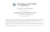 Segall Bryant & Hamill, LLC - Morgan Stanley · Segall Bryant & Hamill, LLC (“SBH”) is a registered investment advisor established in 1994. SBH provides professional portfolio