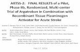 ARTSS-2: FINAL RESULTS of a Pilot, Phase IIb, Randomized, …wcm/@sop/... · ARTSS-2: FINAL RESULTS of a Pilot, Phase IIb, Randomized, Multi-center Trial of Argatroban in Combination