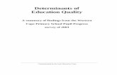 Determinants of Education Quality - Home - Research on Socio …resep.sun.ac.za/wp-content/uploads/2012/10/2003-Report-for-Joint-Education-Trust.pdf · 2 Determinants of Education