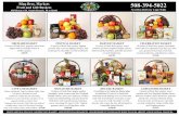 Ring Bros. Markets 508 394 5022 Fruit and Gift Baskets · HANDMADE FOR ANY OCCASION REVISED 10- 2015 Ring Bros. Marketplace 485 Route 134, South Dennis, MA  SIMPLY FRUIT BASKET