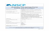 McKinley T34 Syringe Pump Policy and Procedure · SOP and Clinical Guidelines for BNSSG Pain Assessment and Management Policy Clinical Procedure Verifying an Expected Death ... syringe