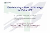 Establishing a New ISI Strategy for Paks NPP · 2007-11-07 · Establishing a New ISI Strategy for Paks NPP P. Trampusa, S. Rátkaib, D. Szabób a TrampusConsulting& Engineering,