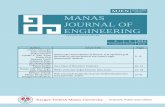 MJEN MANAS JOURNAL OF ENGINEERING · Manas Journal of Engineering (MJEN) is published at least twice year, MJEN is a refereed journal. Articles are evaluated by at least two referees.