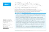 Reliability and validity of neurobehavioral function on ... · Subjects Neurology, Psychiatry and Psychology, Human–Computer Interaction Keywords Attention, Executive function,