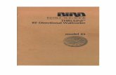 Bird 43 User Manual MANUALS/MISCELLANEOUS...SECTION 1 GENERAL DESCRIPTION APPLICATION THRULINE wattmeter an wattmeter, designed match in I t 43, vswR Less l.ns;l up to meter in [or