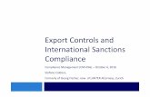 Export Controls and International Sanctions Compliancelanter.biz/app/uploads/2018/04/Export_Controls_and_International_Sanctions... · obligations, as well as financial restrictions