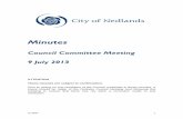 CITY OF NEDLANDS. the proposal will not be orderly and proper planning. Council Committee Minutes 9 July 2013 C13/97 11 – Committee Council meeting. meeting. – Council: ’ Committee