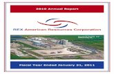 REX American Resources Corporation Annual Report.pdf · 2010 Annual Report Fiscal Year Ended January 31, 2011 One Earth Energy, LLC Gibson City, IL REX American Resources Corporation
