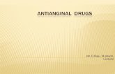 CHAPTER 24 ANTIANGINAL DRUGS - SRM … MECHANISM OF ANTIANGINAL DRUGS ... 1.The mechanism of antiangina (1) decrease myocardial oxygen consumpation block β-adrenoceptor inhibit myocardial