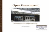 Open Government - cityhallessentials.comcityhallessentials.com/.../2019/05/Open-Meetings-AG-Approved.Bastrop.pdf · Open Meetings • Open Meetings Act • Location • Quorum & subcommittees